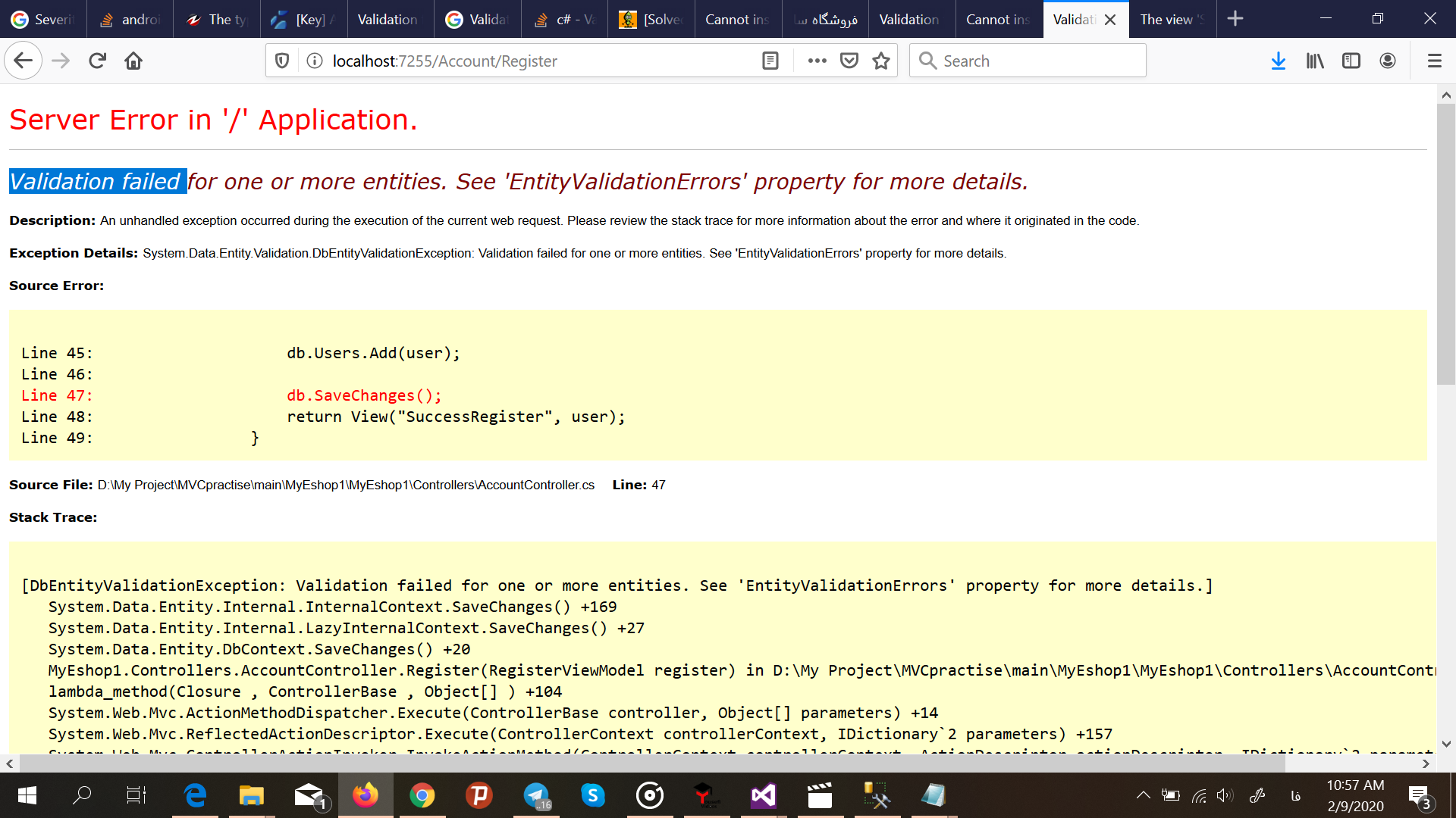 چجوری این اررور را برطرف کنم؟